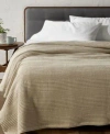 Oake Cotton Waffle Blanket Exclusively At Macys In Fennel Beige