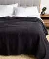 Oake Cotton Waffle Blanket, Full/queen, Exclusively At Macy's In Black Combo