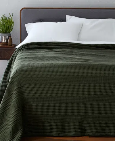 Oake Cotton Waffle Blanket, Full/queen, Exclusively At Macy's In Forest Canopy