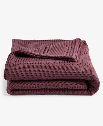 Oake Cotton Waffle Blanket, King, Exclusively At Macy's In Dry Hibiscus