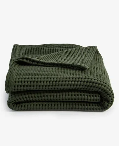 Oake Cotton Waffle Blanket, King, Exclusively At Macy's In Forest Canopy