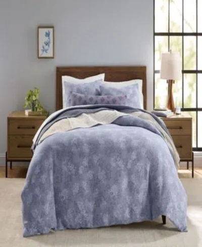 Oake Floral Overlay 3 Piece Comforter Set Collections In Blue