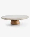 Oake Marble Wood-base Cake Stand, Macy's Exclusive In Brown
