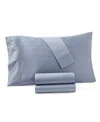 Oake Organic 300-thread Count Organic Cotton 3-pc. Sheet Set, Twin, Exclusively At Macy's In Lakeside Blue