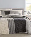Oake Striped & Stitched 3-pc. Quilt Set, King, Exclusively At Macy's