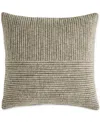 Oake Striped Patch Decorative Pillow, 18" X 18", Exclusively For Macy's In Neutral