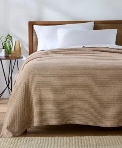 Oake Striped Woven Blanket Collection Exclusively For Macys In Nude