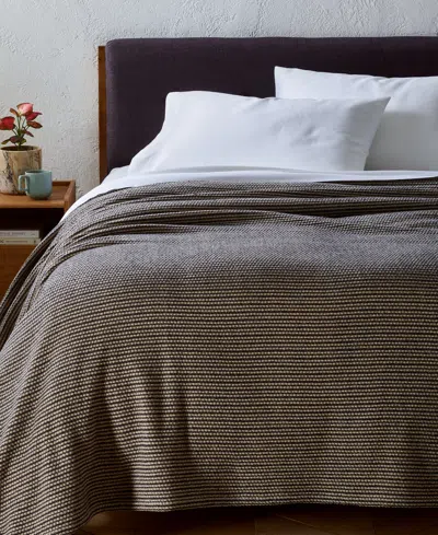 Oake Striped Woven Blanket, King, Exclusively For Macy's In Black