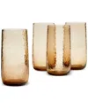Oake Textured Highball Glasses, Set Of 4, Exclusively At Macy's In Amber