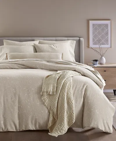 Oake Willowby 3-pc. Duvet Cover Set, Full/queen, Exclusively At Macy's In Beige Combo