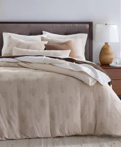 Oake Woven Floral Block Comforter Set Collection Macys Exclusive In Brown