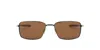 Oakley 0oo4075 Rectangle Polarized Sunglasses In Brown