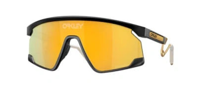 Pre-owned Oakley 0oo9237-39923701 Shield Black In Gold