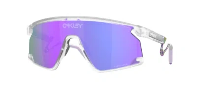 Pre-owned Oakley 0oo9237-39923702 Shield Transparent In Purple