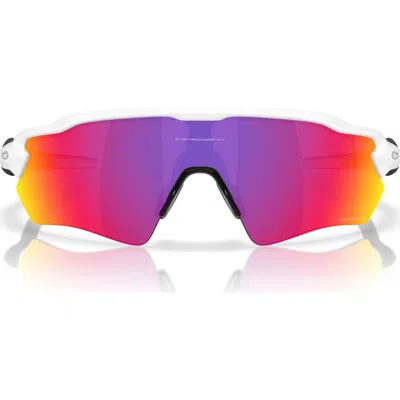 Oakley 131mm Prizm™ Rectangular Sunglasses In White