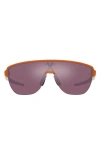 Oakley 42mm Corridor Rectangle Shield Sunglasses In Ginger / Prizm Black