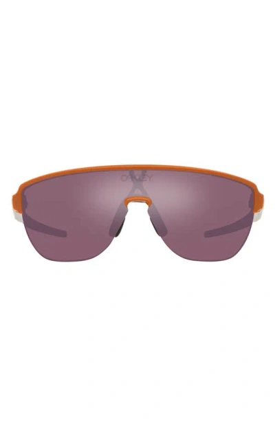 Oakley 42mm Corridor Rectangle Shield Sunglasses In Ginger / Prizm Black