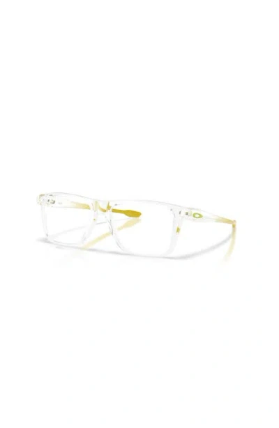 Oakley 50mm Rectangle Optical Glasses In Metallic