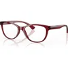 Oakley 50mm Round Optical Glasses In Burgundy