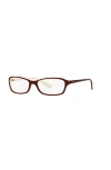 Oakley 52mm Rectangle Optical Glasses In Brown