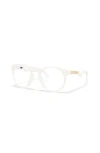 Oakley 52mm Rectangle Optical Glasses In Neutral