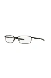 Oakley 53mm Rectangle Optical Glasses In Black