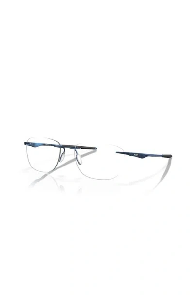 Oakley 53mm Rectangle Optical Glasses In Blue
