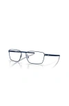 Oakley 53mm Rectangle Optical Glasses In Blue