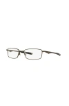 Oakley 53mm Rectangle Optical Glasses In Gray