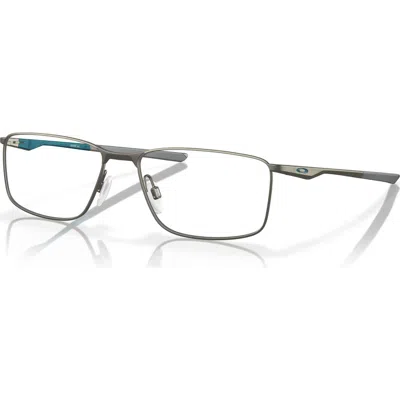 Oakley 53mm Rectangle Optical Glasses In Gray