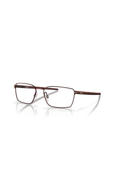 Oakley 53mm Rectangle Optical Glasses In Burgundy