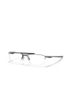 Oakley 54mm Rectangle Optical Glasses In Metallic
