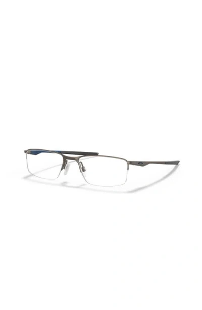 Oakley 54mm Rectangle Optical Glasses In Metallic