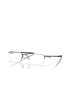 Oakley 54mm Rectangle Optical Glasses In Metallic