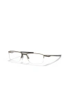 Oakley 54mm Rectangle Optical Glasses In Metallic