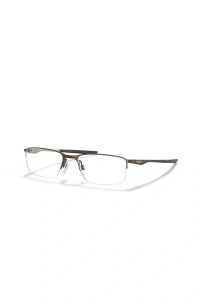 Oakley 54mm Rectangle Optical Glasses In Metallic
