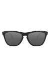 Oakley 55mm Polarized Rectangular Sunglasses In Black