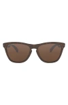 Oakley 55mm Polarized Rectangular Sunglasses In Brown