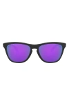 Oakley Square Frame Sunglasses In Matte Black/prizm Violet