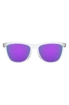 Oakley 55mm Polarized Rectangular Sunglasses In Transparent