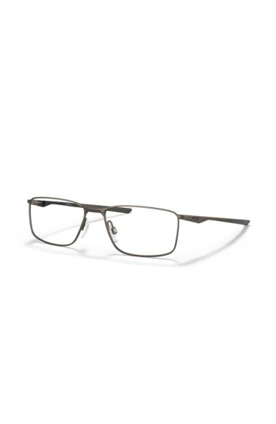 Oakley 55mm Rectangle Optical Glasses In Brown