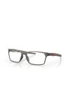 Oakley 55mm Rectangle Optical Glasses In Blue