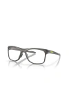 Oakley 55mm Rectangle Optical Glasses In Gray