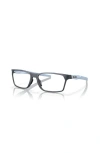 Oakley 55mm Rectangle Optical Glasses In Gray