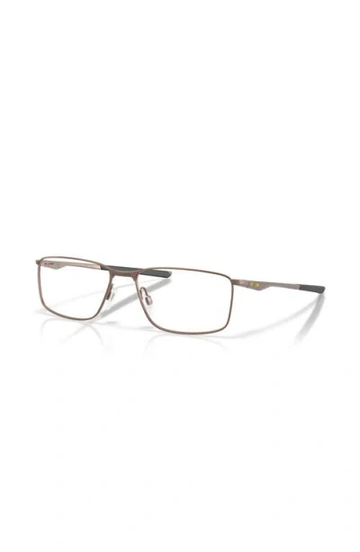 Oakley 55mm Rectangle Optical Glasses In Neutral