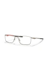 Oakley 55mm Rectangle Optical Glasses In Silver