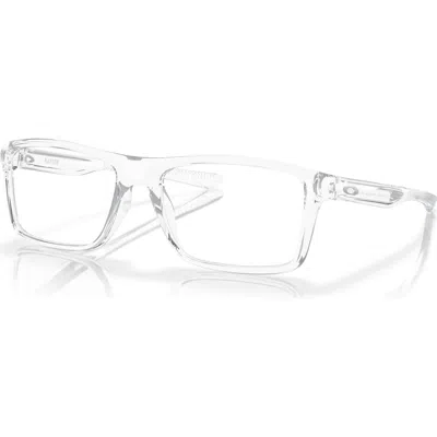 Oakley 55mm Rectangle Optical Glasses In Transparent