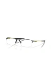 Oakley 56mm Rectangle Optical Glasses In Black