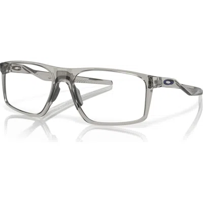 Oakley 56mm Rectangle Optical Glasses In Gray