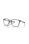 Oakley 56mm Rectangle Optical Glasses In Gray